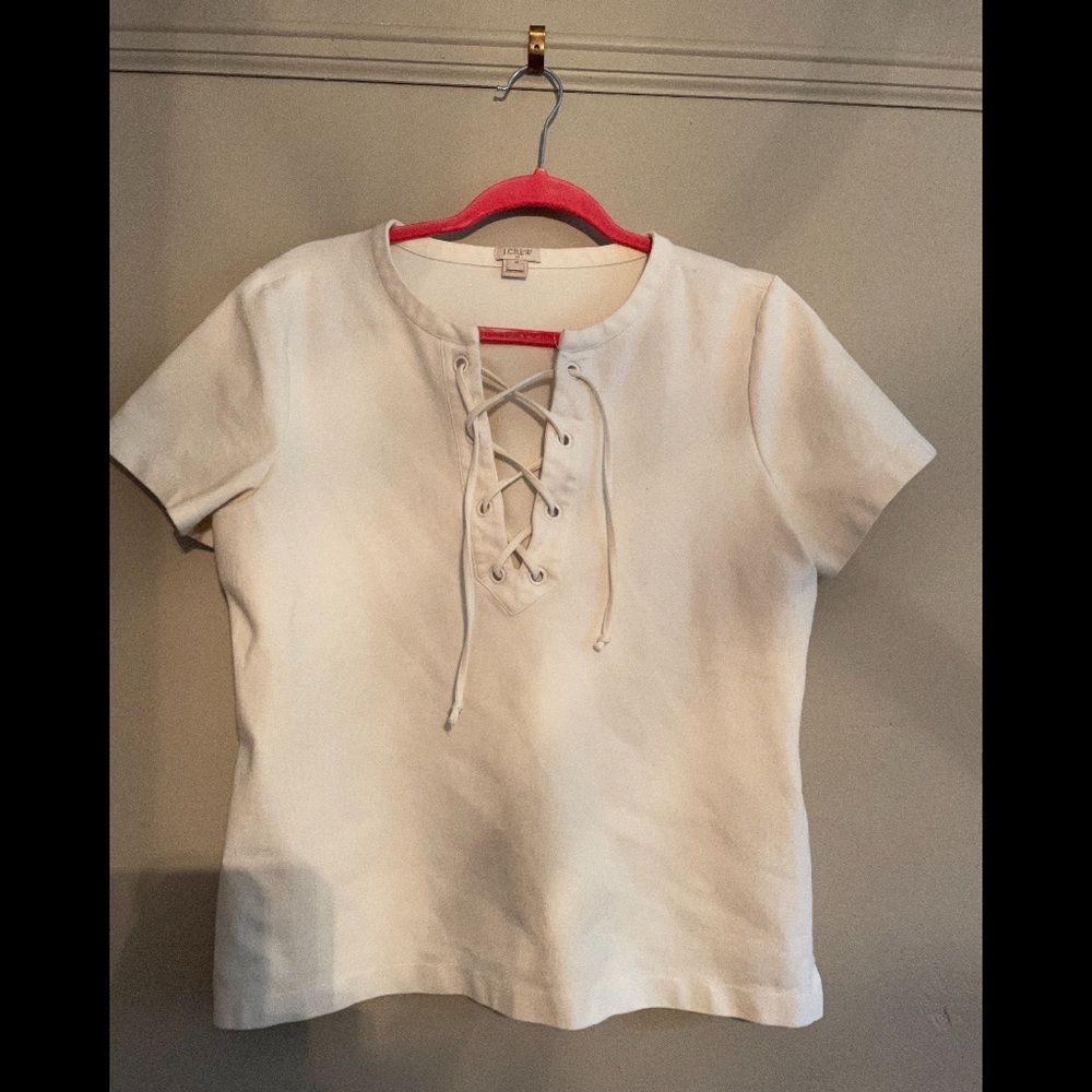 J. Crew Scuba Cream Tee